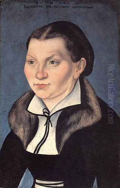 Luther's wife Oil Painting by Lucas The Elder Cranach