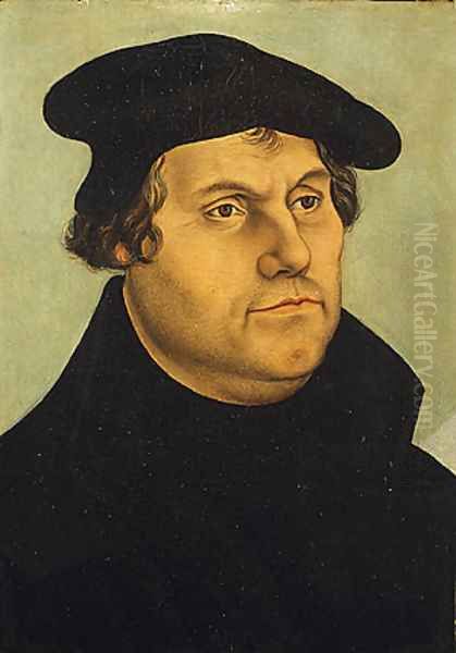 Martin Luther 4 Oil Painting by Lucas The Elder Cranach