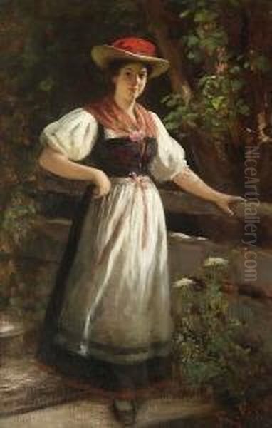 Schwarzwalderin. Oil Painting by Rudolf Epp