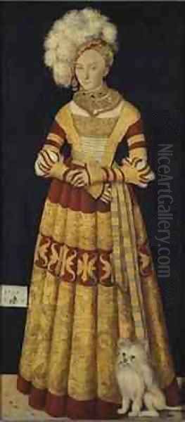 Duchess Katharina of Mecklenburg Oil Painting by Lucas The Elder Cranach