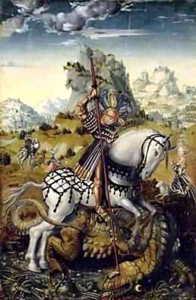 St George 2 Oil Painting by Lucas The Elder Cranach