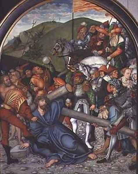 Christ Carrying the Cross Oil Painting by Lucas The Elder Cranach