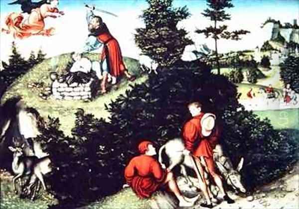 The Sacrifice of Isaac Oil Painting by Lucas The Elder Cranach