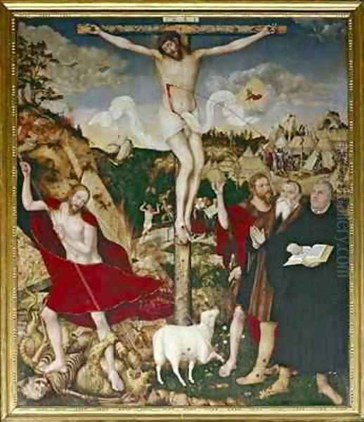 Christ on the Cross Oil Painting by Lucas The Elder Cranach