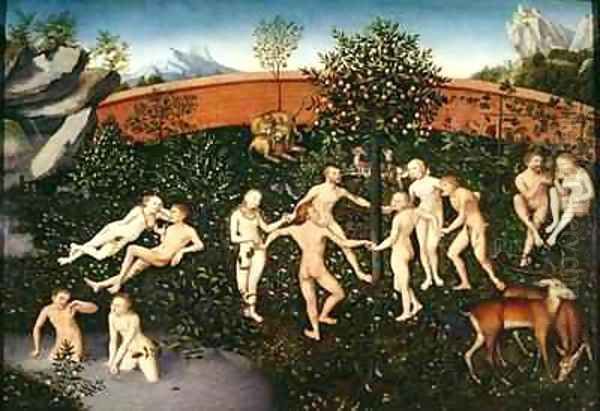 The Golden Age 3 Oil Painting by Lucas The Elder Cranach