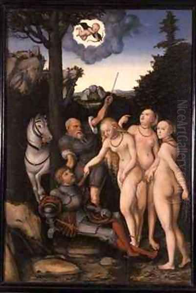 The Judgement of Paris 2 Oil Painting by Lucas The Elder Cranach