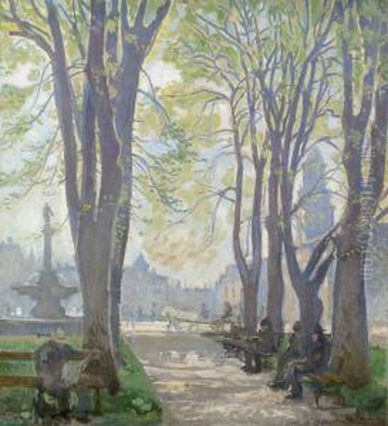 I Parken Oil Painting by Elias Erdtman