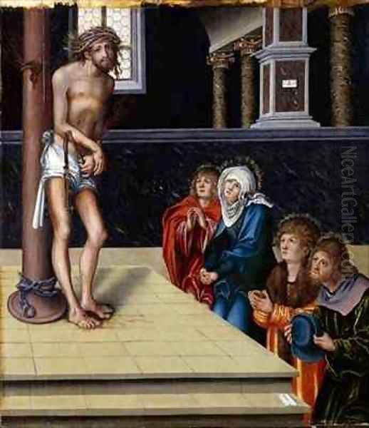 Christ at the Column Oil Painting by Lucas The Elder Cranach