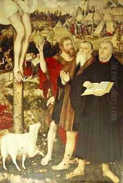 Christ on the Cross 2 Oil Painting by Lucas The Elder Cranach