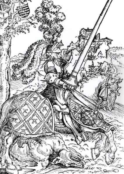 St George on Horseback Oil Painting by Lucas The Elder Cranach