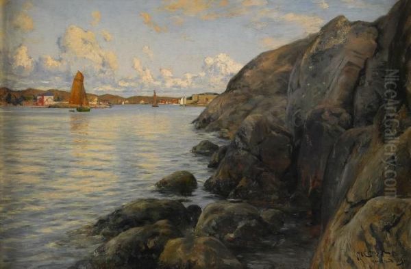 Sommardag I Marstrand Oil Painting by Johan Erik Ericson