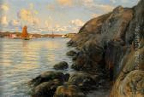 Sommardag I Marstrand Oil Painting by Johan Erik Ericson