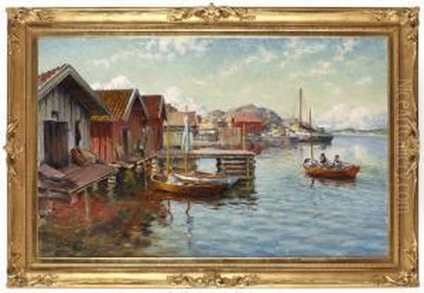 Fiskelage, Vastkusten Oil Painting by Johan Erik Ericson