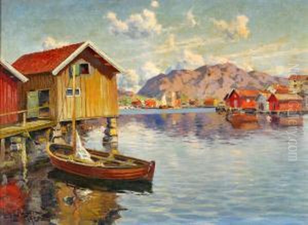 Sjobodar - Motiv Fran Bohuslan Oil Painting by Johan Erik Ericson