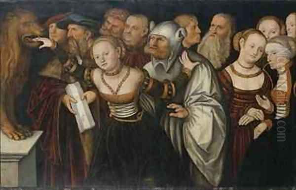 The Mouth of Truth Oil Painting by Lucas The Elder Cranach