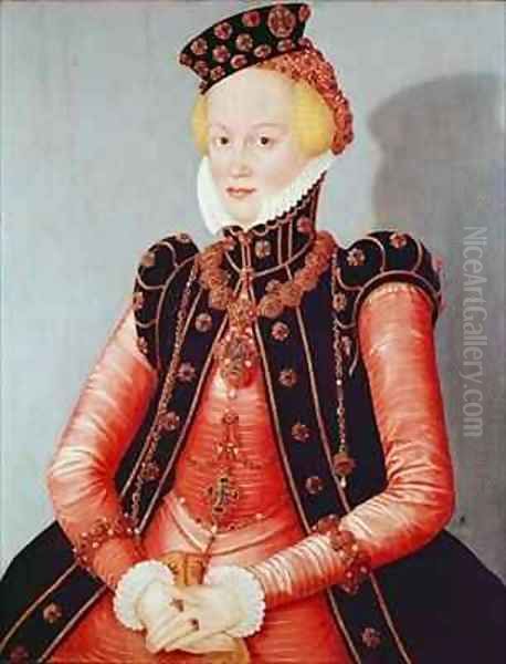 Portrait of a Young Woman Oil Painting by Lucas The Elder Cranach