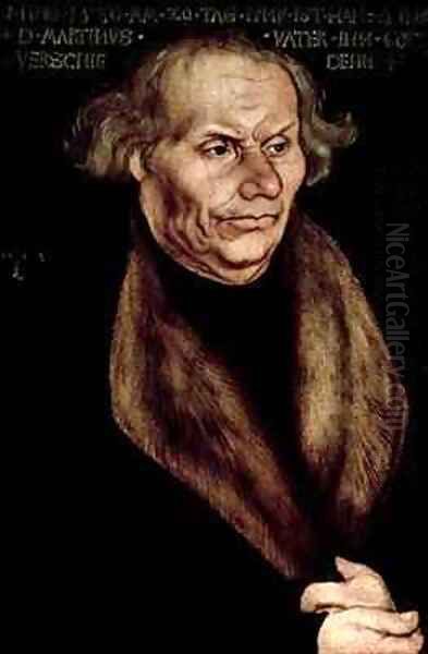 Hans Luther Father of Martin Luther Oil Painting by Lucas The Elder Cranach