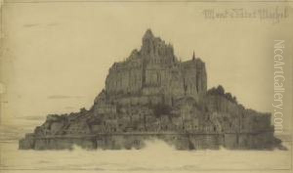 Mont Saint Michel Oil Painting by Fritz Erler