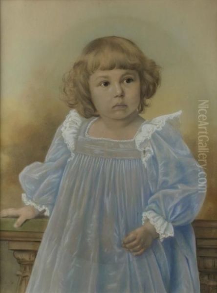 Portrait Eines Madchens Oil Painting by Fritz Erler