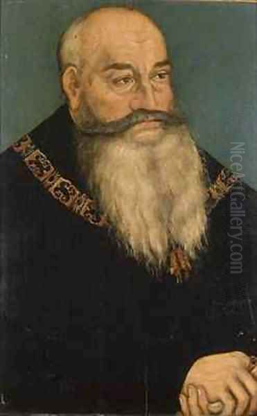 George the bearded Oil Painting by Lucas The Elder Cranach