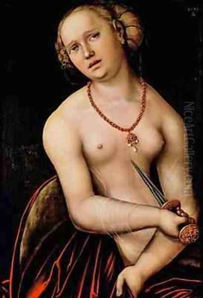 Lucretia 2 Oil Painting by Lucas The Elder Cranach