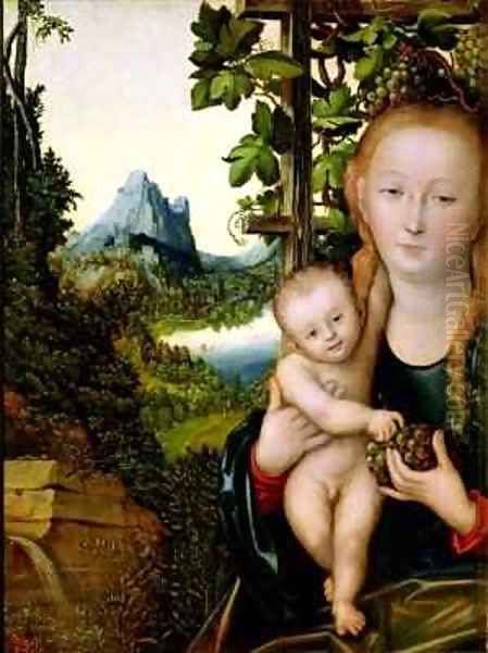 Madonna and Child 2 Oil Painting by Lucas The Elder Cranach