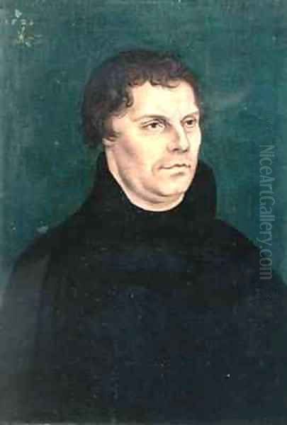 Martin Luther 1483-1546 Oil Painting by Lucas The Elder Cranach