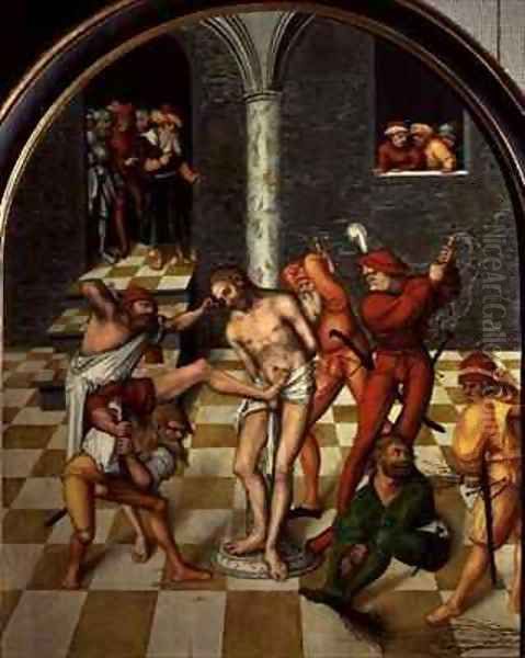 The Flagellation of Christ Oil Painting by Lucas The Elder Cranach