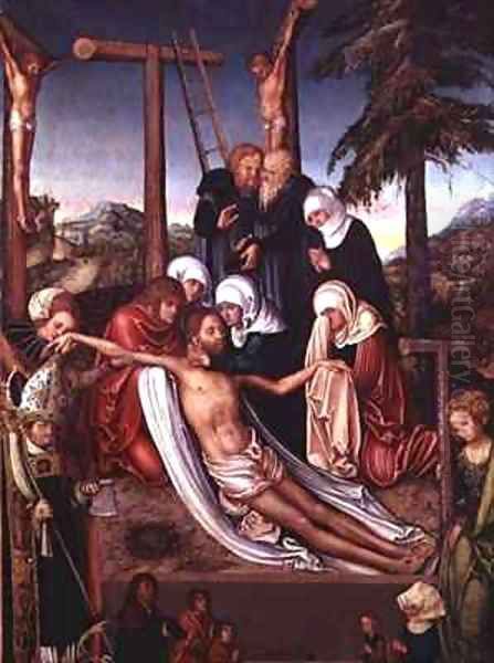 The Lamentation Over the Dead Christ Oil Painting by Lucas The Elder Cranach