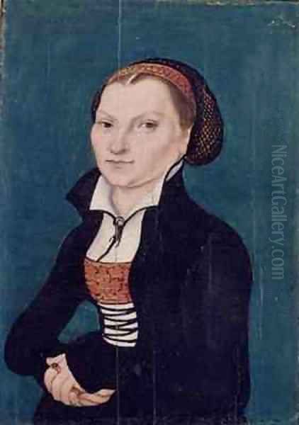 Caterina Luther 1499-1552 Oil Painting by Lucas The Elder Cranach