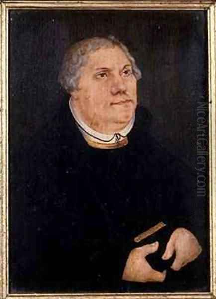 Martin Luther 3 Oil Painting by Lucas The Elder Cranach