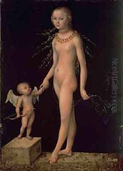 Venus and Cupid 2 Oil Painting by Lucas The Elder Cranach