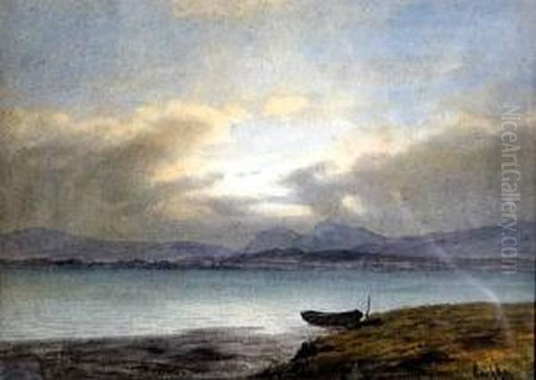 Boat On Land Oil Painting by Hermann Eschke