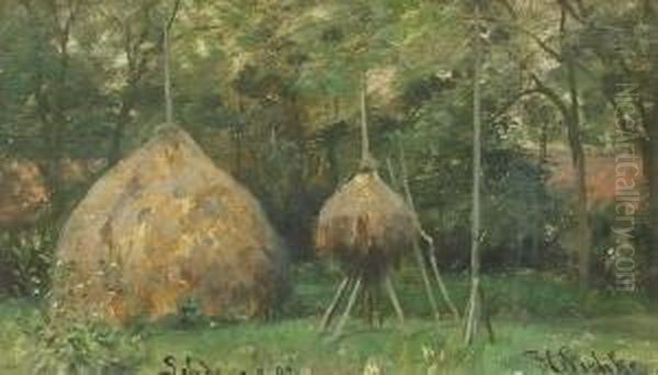 Landschaft Bei Lehde, Spreewald Oil Painting by Hermann Eschke