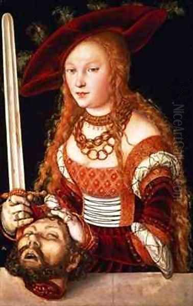 Judith with the head of Holofernes Oil Painting by Lucas The Elder Cranach