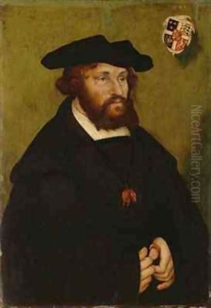 Portrait of King Christian II of Denmark Oil Painting by Lucas The Elder Cranach