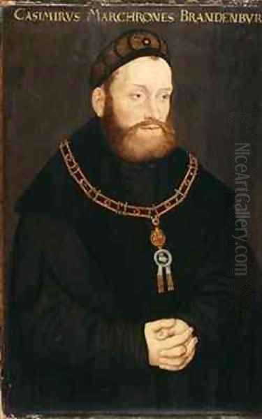 Portrait of Margrave Kasimir von Brandenburg Kulmbach Oil Painting by Lucas The Elder Cranach