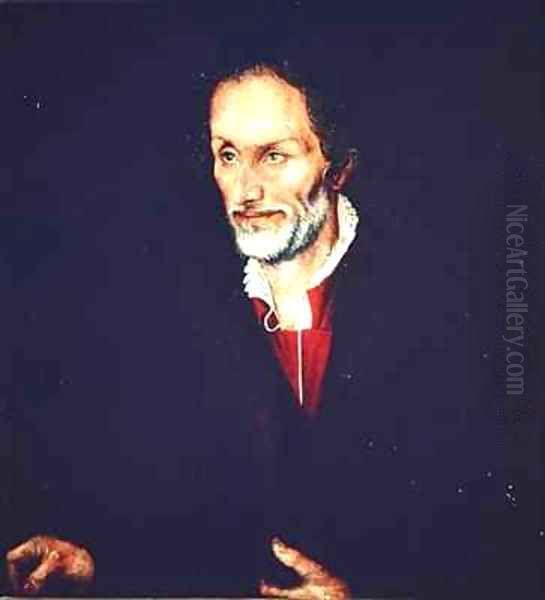 Portrait of Philipp Melanchthon 1497-1560 2 Oil Painting by Lucas The Elder Cranach