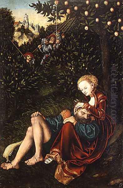 Samson and Delilah Oil Painting by Lucas The Elder Cranach