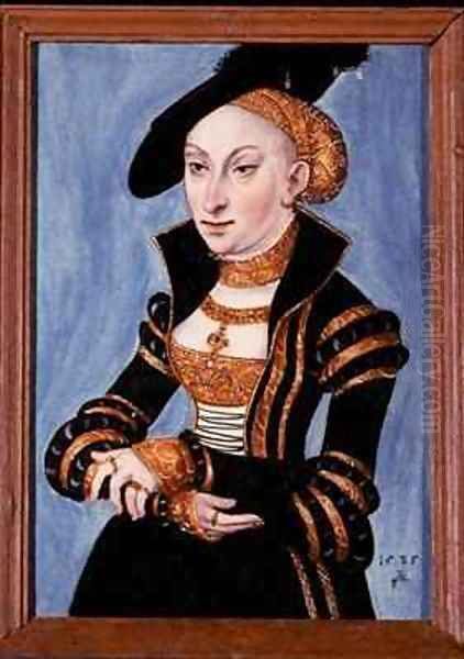 Sibylle Electoral Princess of Saxony Oil Painting by Lucas The Elder Cranach