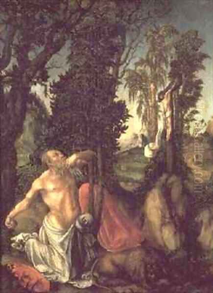 The Penitence of St Jerome Oil Painting by Lucas The Elder Cranach