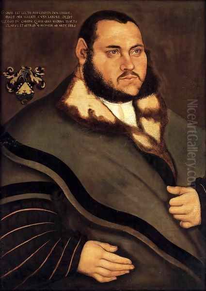 Johannes Carion Oil Painting by Lucas The Elder Cranach