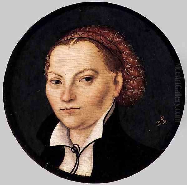 Katharina von Bora Oil Painting by Lucas The Elder Cranach