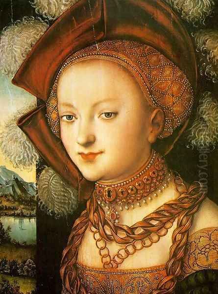 Salome (detail) Oil Painting by Lucas The Elder Cranach