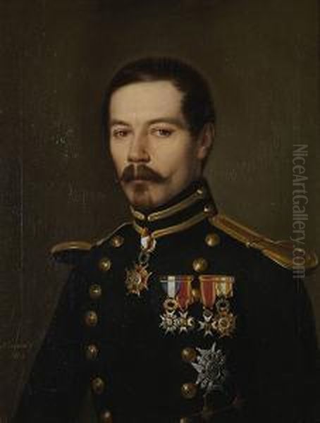 Retrato De Caballero Oil Painting by Antonio Maria Esquivel Y Suarez De Urbina