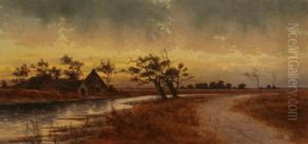 Close Of Day
And 
Near Newport Oil Painting by George Emerick Essig