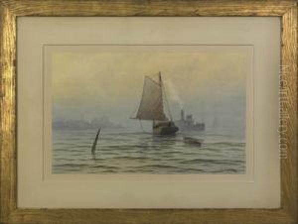 Watercolor Seascape Oil Painting by George Emerick Essig