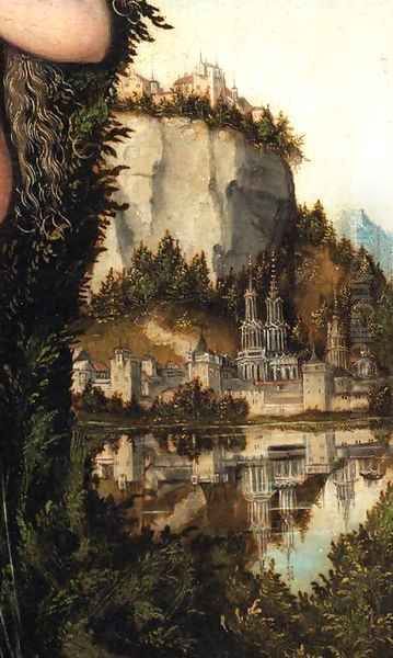 Venus Standing in a Landscape (detail) Oil Painting by Lucas The Elder Cranach