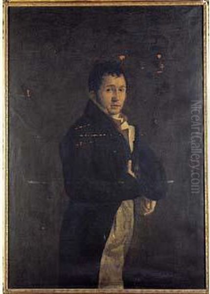 Portrait D'homme De Qualite Oil Painting by Augustin Esteve