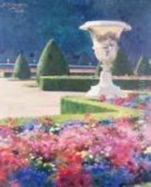 Versailles, Les Jardins Du Chateau Oil Painting by Denis Etcheverry